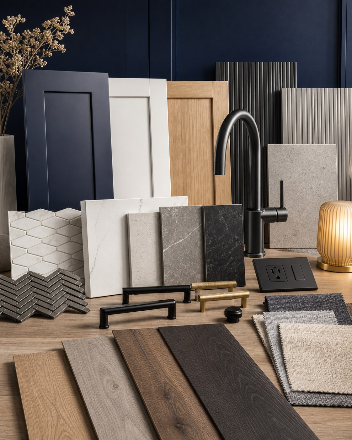 Selection of finishes, fixtures, and materials