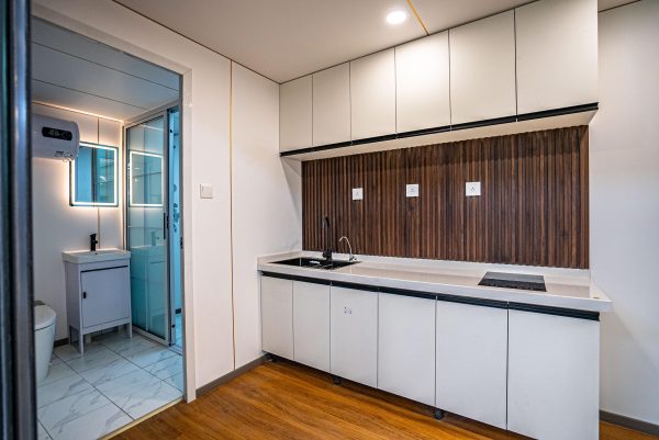 Interior of a container house